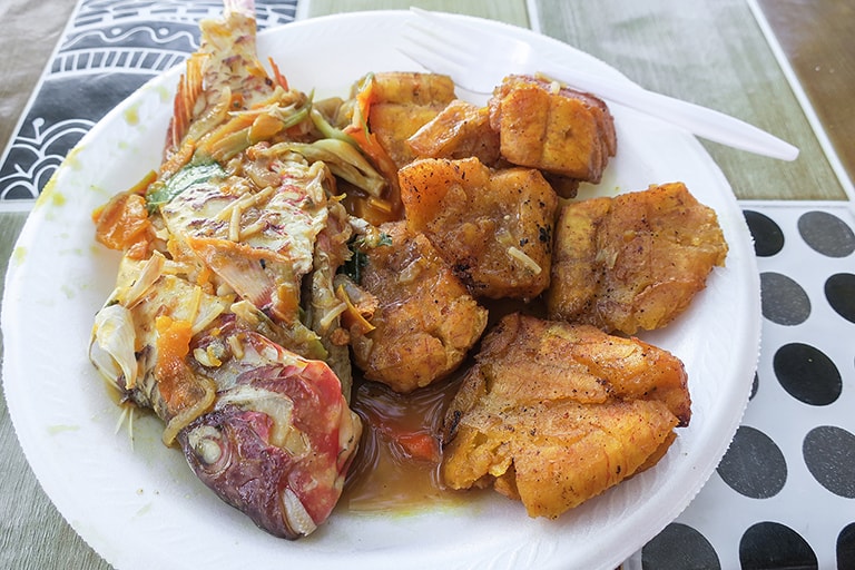 Fresh cooked fish, Winnifred Beach, Port Antonio, Jamaica