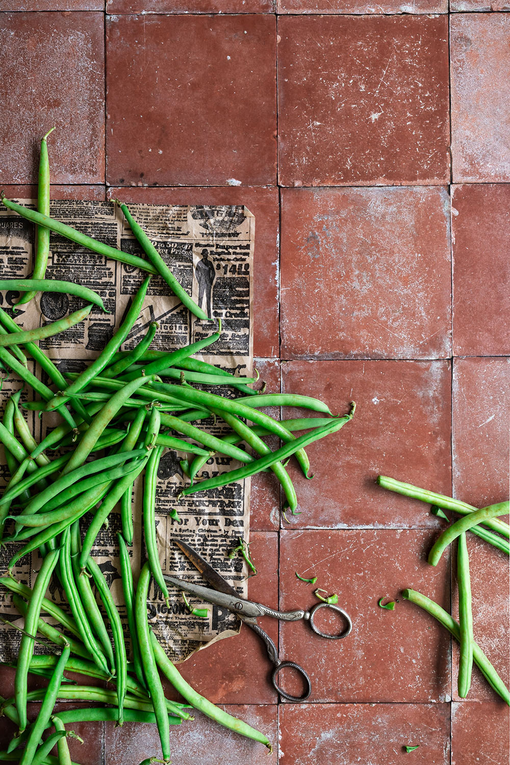 Spanish tiles surface in beautiful earth red for photographers